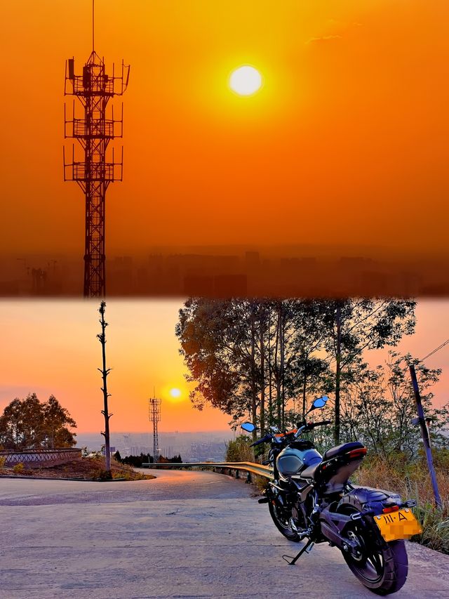 一個人一架車跑山睇日落成都摩旅周邊遊