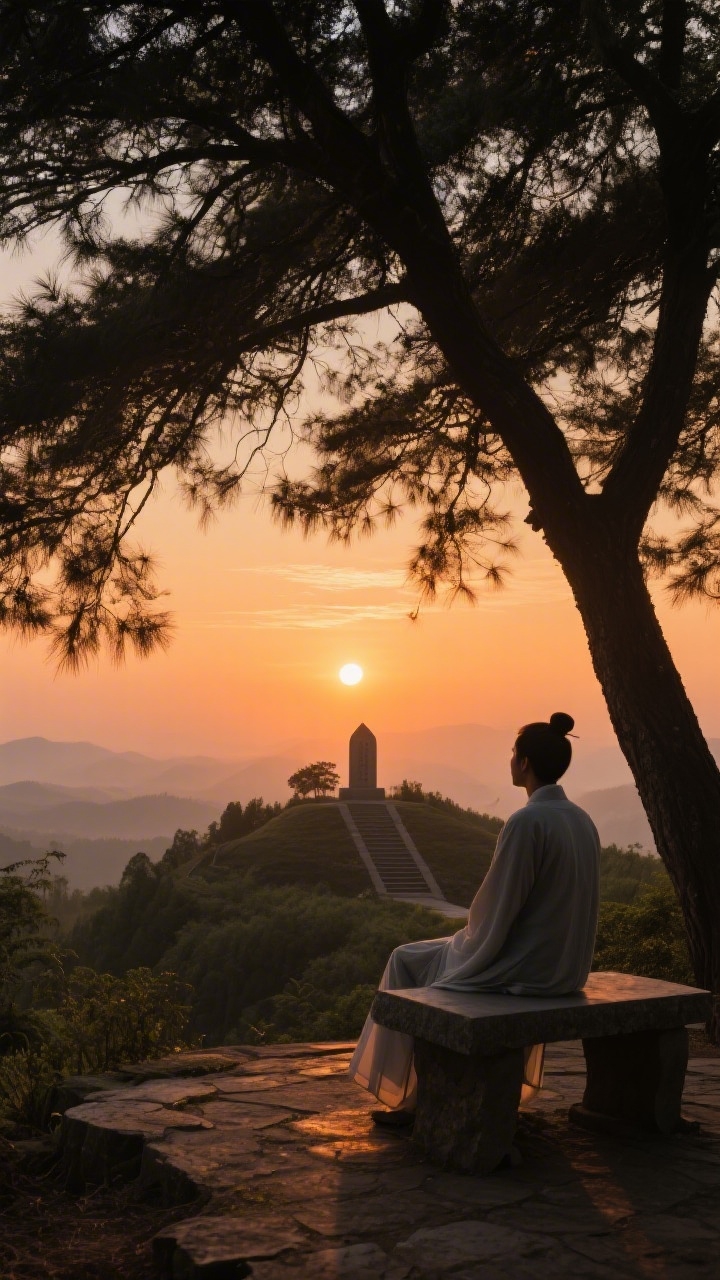 Cây bách Sufen đã vươn mình về phía núi Meishan suốt một nghìn năm.
