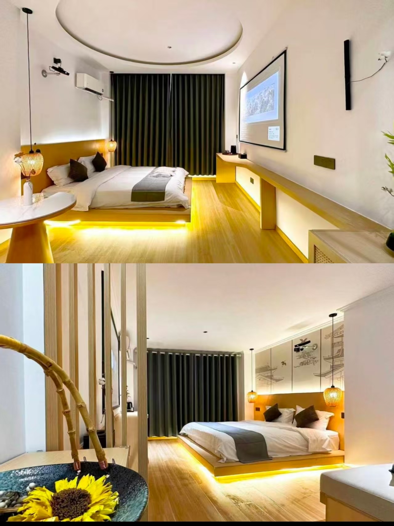 Nanjing!! Xinjiekou!! Will stay again next time!! Who gets it!!

Found this wood-style boutique hotel near Xinjiekou, really feels like a hidden gem! It even has a giant projector screen and a bathtub, offering great value. Perfect for students and couples spending the weekend Citywalking in Nanjing.

· 
🌈 The location is right on Zhongshan South Road, just a 5-minute walk to Zhangfuyuan subway station, super convenient to get around. You can ride a shared bike to Confucius Temple and Laomendong, and the Qinhuai River night view is just a few steps away. There’s a cluster of great food nearby—Li Ji Halal Restaurant’s potstickers and Zhang Yun Roast Duck’s duck leg are all within walking distance, no need for a special food guide. It’s only a few subway stops to Xuanwu Lake and Jiming Temple, making itinerary planning smooth.

· 
🌈 The hotel offers a wide, quiet view with large floor-to-ceiling windows letting in plenty of natural light, making the room bright all day. The decor is a gentle Japanese wood style, fresh and soothing, great for photos. The bedding is clean, and importantly, the hotel clearly states one-time disinfection per guest, so even those with cleanliness concerns can feel at ease.

· 
🌈 Bonus details: the projector is huge and crystal clear. At night, you can cozy up in bed with friends to watch variety shows or movies, much more comfortable than a small screen. The bathtub is spacious enough for couples to soak together. The host thoughtfully provides disposable bath bags and bath salts, showing good hygiene consideration.

· 
🌈 Clean rooms, convenient location, and thoughtful details. Whether for a weekend getaway or a business trip with an overnight stay in Nanjing, this place is definitely worth adding to your shortlist. Already recommended it to several friends~

· 
🌈 Homestay: Mushi · Yueying Hotel
🌈 Location: 1st floor, 234 Zhongshan South Road, Qinhuai District, Nanjing 