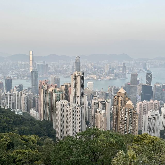 太平山頂，維多利亞港夜景