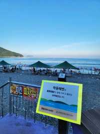 거제도의 가장 유명한 학동흑진주몽돌해수욕장🏖