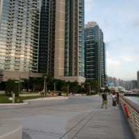Enjoy the harbour view at the New Cheung Sha Wan Promenade