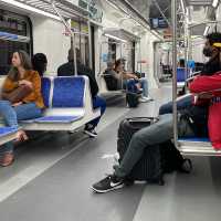 Riding the subway in São Paulo