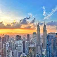 Amazing sunset and KL city skyline