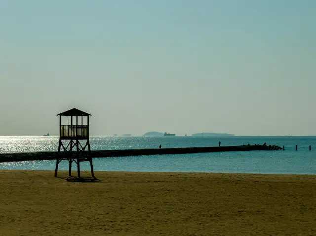 青島第二海水浴場…比起夏天，冬天更美…。