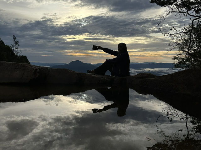 Memorable sunrise experienced at Langsir Campsite