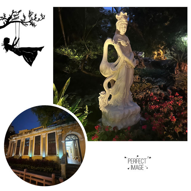 夜色迷人，盧園風景優美