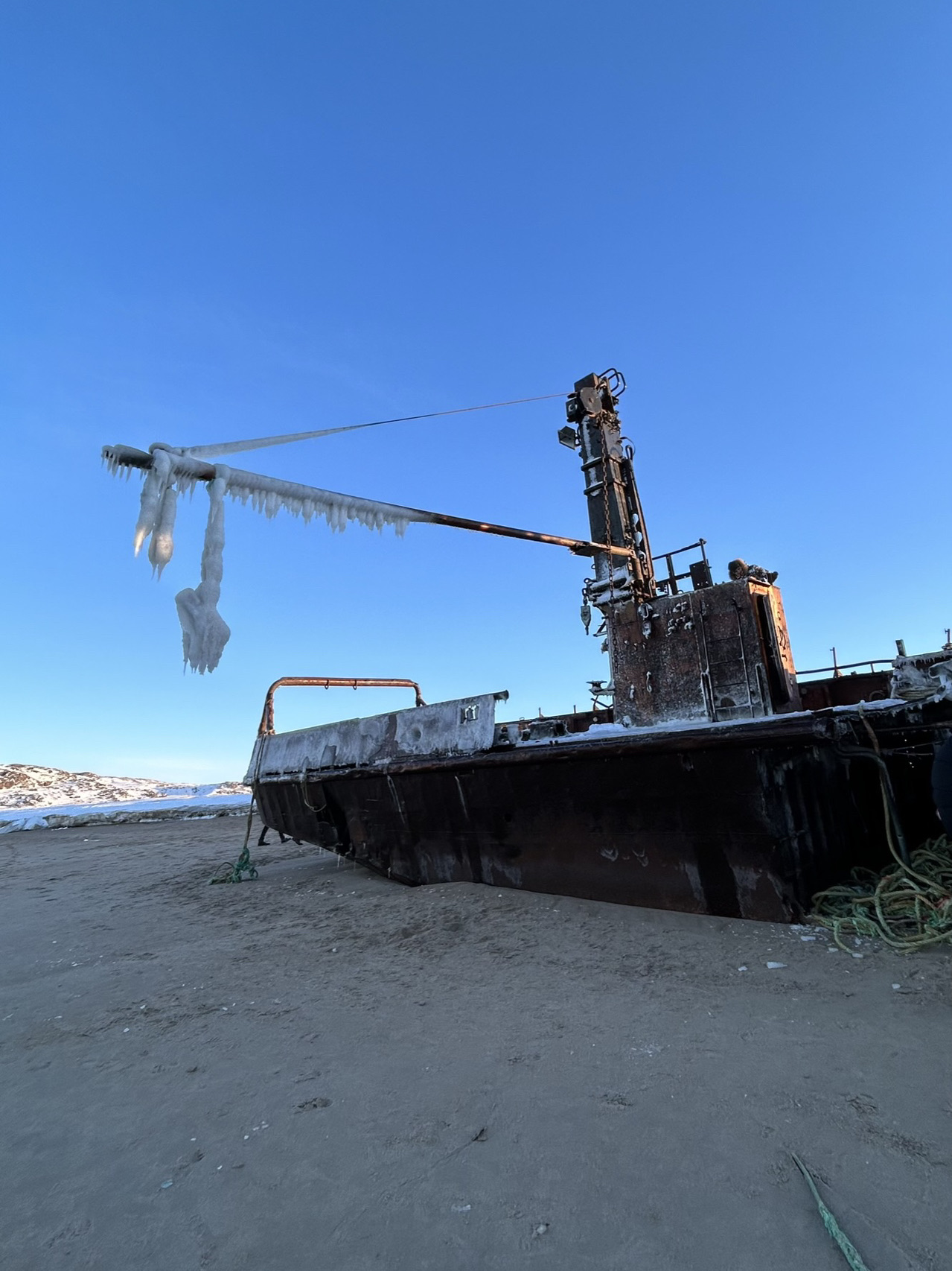 Mysterious ship in Teriberka