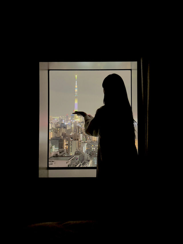 스카이트리 야경 뷰를 볼 수 있는 가성비 일본 숙소✨