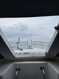 Boarding ferry at Sanur Harbour