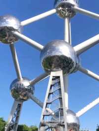 🔵⚪ Europe budget Trip;Discover the Atomium – Brussels' Futuristic Landmark! 🇧🇪