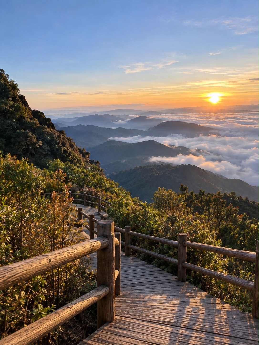 Visit Kew Mae Pan and admire the stunning sea of ​​mist. 🌴🛤️