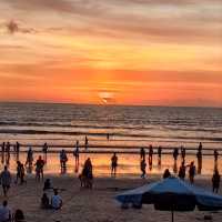 Bali island ,Kuta beach and Beachwalk mall .