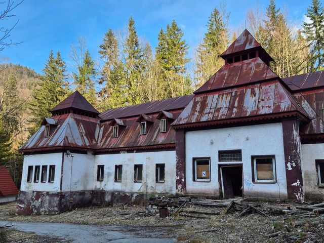 Mysterious and abandoned place with healing water