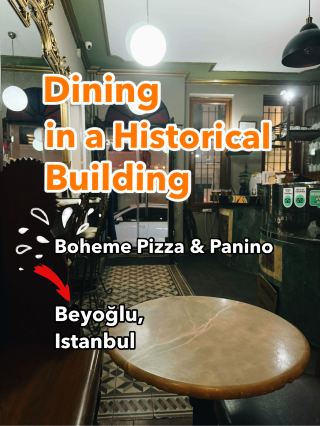 🍕 Boheme Pizza – Dining in a Historic Building in Beyoğlu