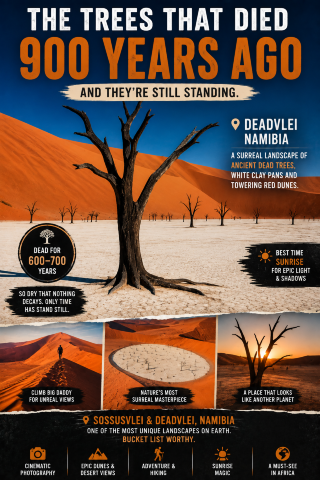 Deep inside Namibia’s Namib Desert is a place that looks almost too surreal to exist.