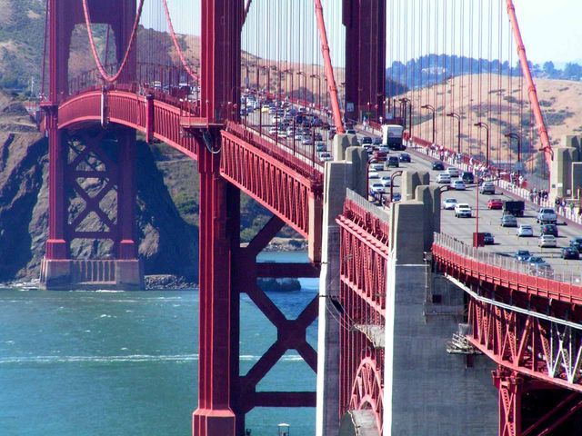 Appreciating the Golden Gate Bridge.