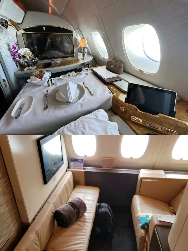 The air giant A380 Emirates in first-class cabin ✈️