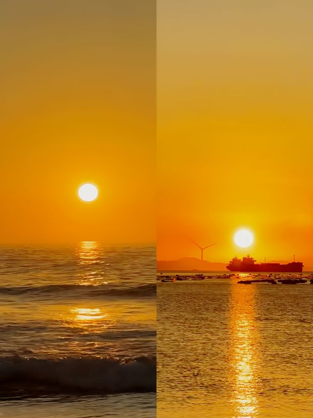 平潭追日出實錄→赴一場海天之間的浪漫橘色約會