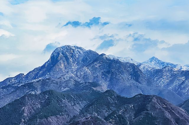 秦嶺藍田玉山的春雪❄️