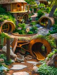 森林中魔法樹屋兒童樂園