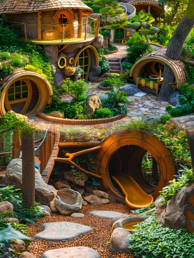 森林中魔法樹屋兒童樂園