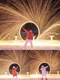 打卡雪謠居客棧拍最美煙花照片