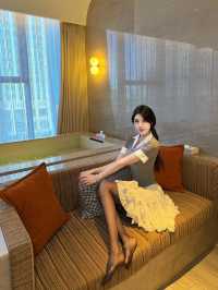 大連東港附近最喜歡的酒店! 漫舍溫泉酒店!就在地鐵口旁邊!地理位置很方便!出來旅遊住在這裡真的太適