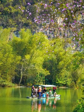 การเดินทางไปเที่ยวฉงจั่วกับครอบครัวในช่วงต้นฤดูใบไม้ผลิ การเดินเล่นไปตามภูเขาและแม่น้ำนั้นช่วยผ่อนคลายความเครียดได้มาก!