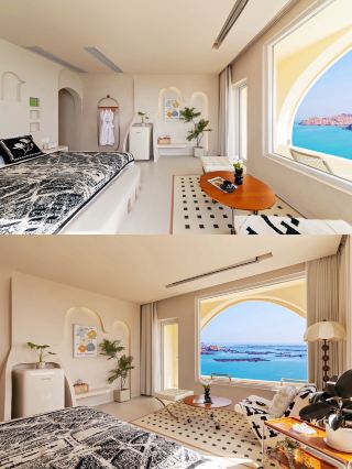 平潭｜崖の縁にある270°の海景民宿で、横になって山と海の夕日を眺める