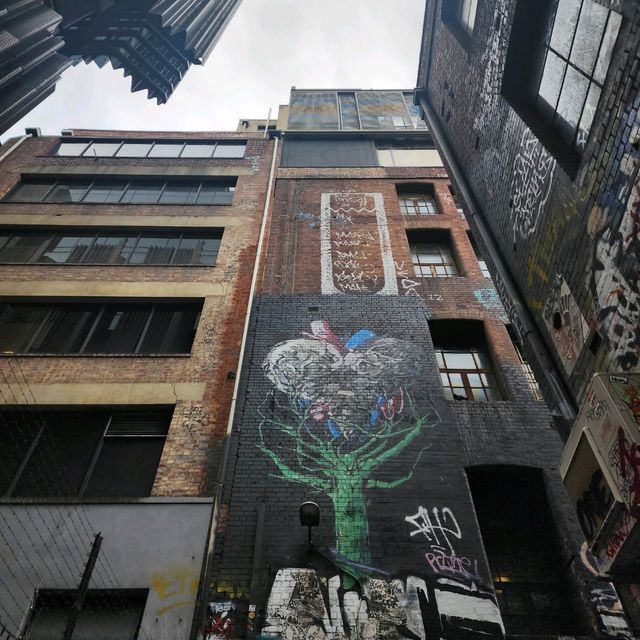 Street art alley in melbourne