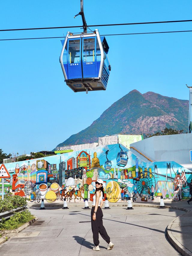 香港昂坪360｜坐上全景透明纜車飛越山海🚡