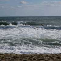 San Sebastian Beach At Barcelona