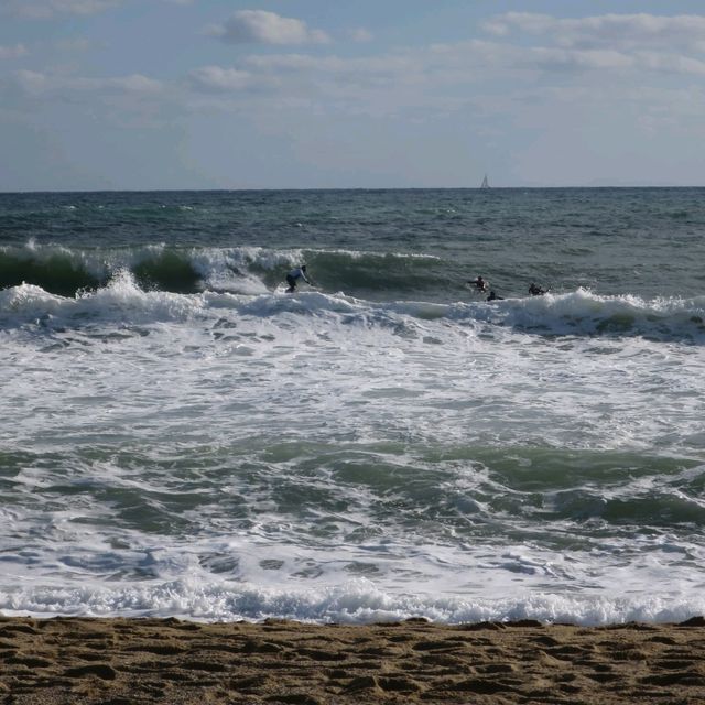 San Sebastian Beach At Barcelona