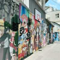 Cartoon Colours Come Alive on Painted Animation Lane