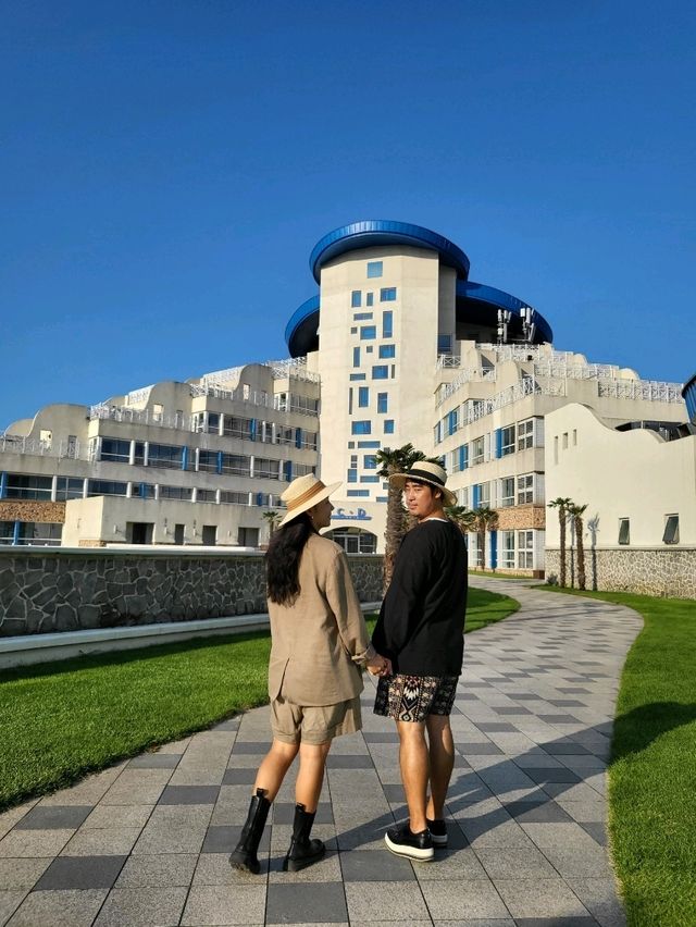 차타고 가는 산토리니광장은 삼척쏠비치
