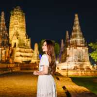✨ไปเที่ยว ถ่ายรูป ชมความงามวัดยามค่ำคืนที่อยุธยา