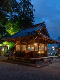 志を立て祈る神社 花手水もライトアップする滋賀県唯一の神社 12/14~1/12迄。⛩