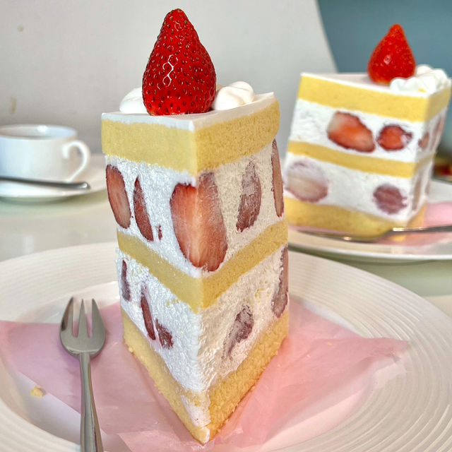 Double Strawberry Shortcake at Takano Fruit Parlor, Shinjuku