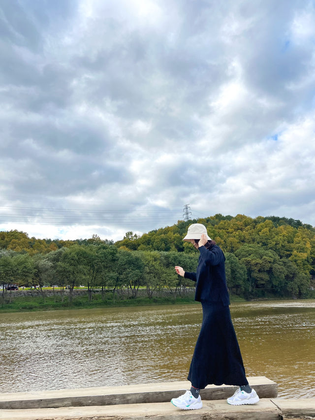 영주 무섬마을 외나무다리