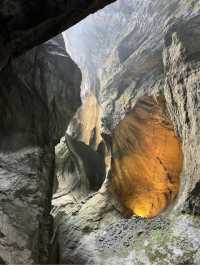 Have you seen a waterfall within a cave? You can see one in Lauterbrunnen