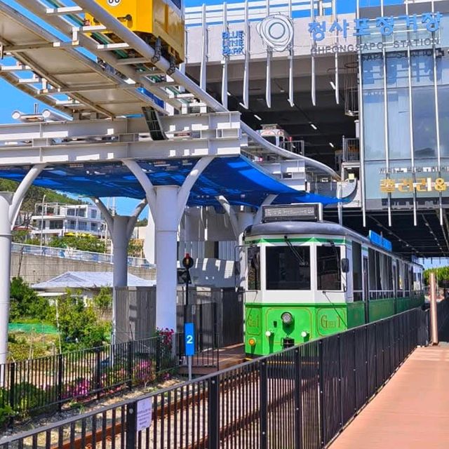 海雲台天空膠囊列車，釜山超夯打卡景點，超夢幻可愛！