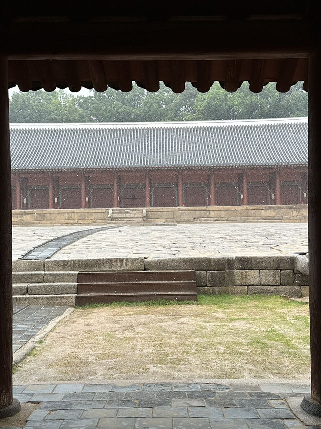 비내리는 정적인 분위기 속 자연의 조화를 느낄 수 있는 “서울 종묘”