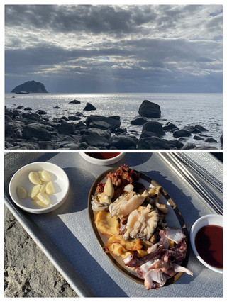 🇰🇷 제주 정방폭포와 함께 즐기는 신선한 해산물 🐟🌊