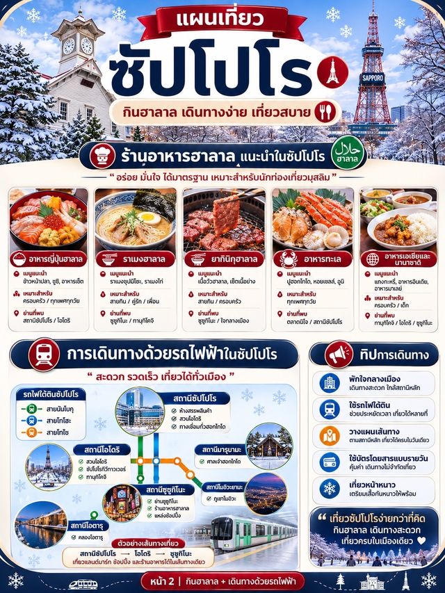 ❄️🇯🇵 แผนเที่ยวซัปโปโร — ช้อป กิน เที่ยว ครบในทริปเดียว