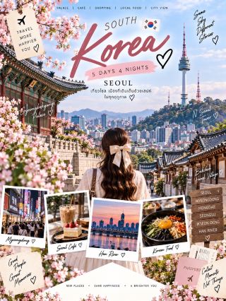 🇰🇷 SOUTH KOREA 5 DAYS 4 NIGHTS
SEOUL • PALACE • CAFÉ • SHOPPING • CITY ✨
เที่ยวโซล 5 วัน 4 คืน แบบไม่เร่งจนเกินไป 🤍
ได้ครบทั้งแลนด์มาร์กดัง ย่านช้อปปิ้ง คาเฟ่ และมุมถ่ายรูปสวยๆ 📸
🏯 DAY 1 | HELLO SEOUL
✈️ เดินทางถึง Seoul → Check-in
→ Gyeongbokgung Palace
→ Bukchon Hanok Village
→ เดินเล่น Insadong
🌆 ช่วงเย็นเที่ยว Ikseon-dong แวะคาเฟ่และหาอาหารเกาหลีอร่อยๆ
🛍️ DAY 2 | MYEONGDONG & NAMSAN
☕️ เริ่มเช้าด้วยคาเฟ่
→ เดินเล่น Myeongdong
→ ช้อปเครื่องสำอางและของฝาก 🛍️
→ ช่วงบ่ายขึ้น N Seoul Tower
🌇 รอดูวิว Seoul ช่วงพระอาทิตย์ตกและเมืองเปิดไฟ
🎨 DAY 3 | SEONGSU & SEOUL FOREST
🌿 เดินเล่น Seoul Forest
→ เที่ยว Seongsu คาเฟ่ฮอปปิ้ง ☕️
→ ช้อป Pop-up Store และร้านแฟชั่น
→ ช่วงเย็นเดินเล่นริมแม่น้ำ Han River 🌅
🍗 ปิดท้ายด้วยไก่ทอดเกาหลี
🎓 DAY 4 | HONGDAE & YEONNAM
→ เดินเล่นย่าน Yeonnam-dong
→ คาเฟ่และร้านน่ารักๆ
→ Hongdae 🛍️
→ ช้อปเสื้อผ้า ของฝาก และ Street Food
✨ ช่วงค่ำเก็บบรรยากาศ Seoul Night Life
✈️ DAY 5 | SEOUL & GOODBYE
🥐 Breakfast / Café
→ เก็บตกช้อปปิ้ง
→ ซื้อของฝาก
→ ทานมื้อสุดท้ายในเกาหลี 🍜
✈️ เดินทางไปสนามบิน → Goodbye Seoul 🤍
🍴 MUST TRY
🥩 Korean BBQ
🍗 Korean Fried Chicken
🍲 Tteokbokki
🥟 Mandu
🍧 Bingsu
☕️ Korean Café
💡 TRAVEL TIPS
🚇 รถไฟใต้ดินเหมาะกับการเดินทางใน Seoul
💳 เตรียมบัตรโดยสารสำหรับรถไฟและรถบัส
👟 รองเท้าที่เดินสบายสำคัญมาก เพราะแต่ละวันเดินค่อนข้างเยอะ
🛍️ เผื่อพื้นที่กระเป๋าสำหรับช้อปปิ้ง
🌦️ เช็กอากาศก่อนเดินทางเพื่อเตรียมเสื้อผ้าให้เหมาะกับฤดูกาล
เกาหลีเป็นทริปที่เที่ยวได้หลายฟีลในเมืองเดียว 🇰🇷🤍
เช้าใส่ฮันบกเดินพระราชวัง บ่ายคาเฟ่ฮอปปิ้ง เย็นช้อปปิ้ง แล้วปิดวันด้วยอาหารเกาหลีร้อนๆ คือครบมาก ✨
#เที่ยวเกาหลี #เที่ยวโซล #SeoulTrip #เที่ยวต่างประเทศ