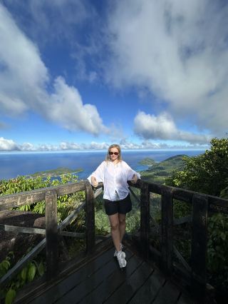 A great hike trail with stunning views in Mahe Seychelles 