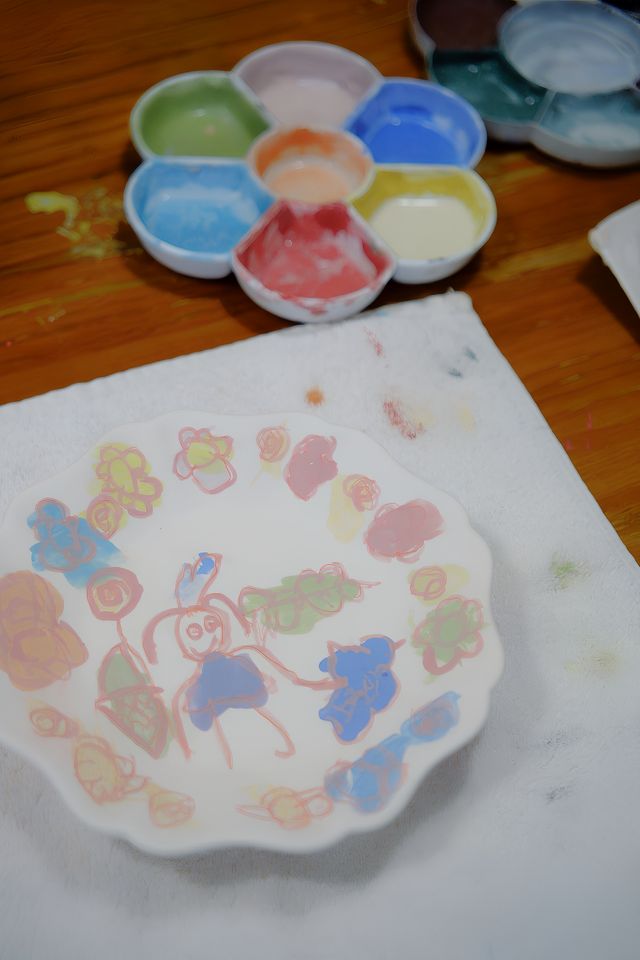 陶藝繪畫｜把自己的畫作做成陶瓷｜廣州週末遛娃