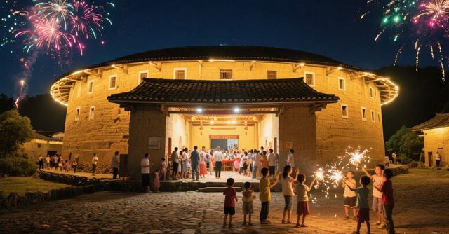 南靖夏日限定：當土樓遇見稻田、溪流與晚霞