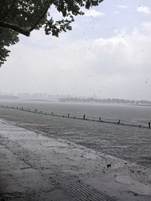暴雨之後出太陽，西湖嘅雲好唔真實